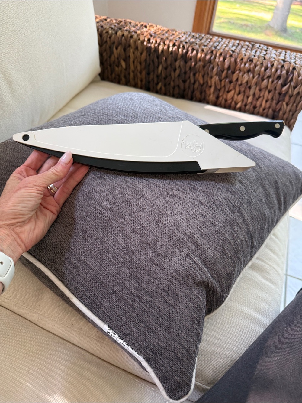 The Pampered Chef Knife with Sharpening Sheath Case 8” Chef Cutlery